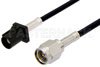 SMA Male to Black FAKRA Plug Cable Using RG174 Coax