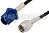 SMA Male to Blue FAKRA Plug Cable Using RG174 Coax