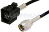 SMA Male to Black FAKRA Jack Cable Using RG174 Coax