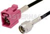 SMA Male to Violet FAKRA Jack Cable Using RG174 Coax