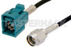 SMA Male to Water Blue FAKRA Jack Cable Using RG174 Coax