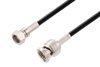 75 Ohm SMC Plug to 75 Ohm BNC Male Cable Using 75 Ohm PE-B159-BK Black Coax