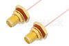 SMA Female Bulkhead to SMA Female Bulkhead Cable Using PE-020SR Coax