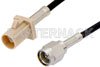 SMA Male to Beige FAKRA Plug Cable Using PE-C100-LSZH Coax