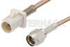 SMA Male to White FAKRA Plug Cable Using RG316 Coax