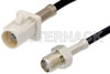 SMA Female to White FAKRA Plug Cable Using PE-C100-LSZH Coax