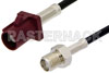 SMA Female to Bordeaux FAKRA Plug Cable Using PE-C100-LSZH Coax