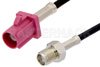 SMA Female to Violet FAKRA Plug Cable Using PE-C100-LSZH Coax