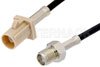 SMA Female to Beige FAKRA Plug Cable Using PE-C100-LSZH Coax