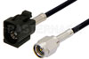 SMA Male to Black FAKRA Jack Cable Using PE-C100-LSZH Coax