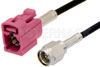 SMA Male to Violet FAKRA Jack Cable Using PE-C100-LSZH Coax