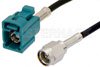 SMA Male to Water Blue FAKRA Jack Cable Using PE-C100-LSZH Coax