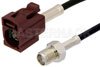 SMA Female to Bordeaux FAKRA Jack Cable Using PE-C100-LSZH Coax