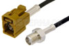 SMA Female to Curry FAKRA Jack Cable Using PE-C100-LSZH Coax