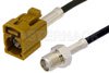 SMA Female to Curry FAKRA Jack Cable Using RG174 Coax