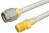 SMA Male to SMA Female Semi-Flexible Precision Cable Using PE-SR402FL Coax, LF Solder, RoHS