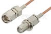 SMA Male to SMA Female Bulkhead Cable Using RG178 Coax