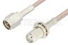 SMA Male to SMA Female Bulkhead Cable Using 75 Ohm RG179 Coax, RoHS