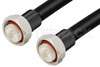 7/16 DIN Male to 7/16 DIN Male Low PIM Cable Using 1/2 inch Flexible Coax, RoHS