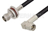 SMA Male Right Angle to TNC Female Bulkhead Cable Using LMR-195 Coax