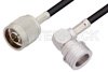 N Male to QN Male Right Angle Cable Using LMR-195 Coax