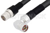 N Male to N Male Right Angle Cable Using LMR-600 Coax
