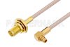 MMCX Plug Right Angle to SMA Female Bulkhead Cable Using RG316 Coax