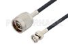N Male to BNC Male Cable Using LMR-195 Coax , LF Solder