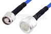 N Male to 7/16 DIN Female LSZH Jacketed Low PIM Cable Using SR401FLJ Low PIM Coax with HeatShrink, RoHS