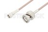 SMC Plug to BNC Male Cable Using RG316 Coax, LF Solder, RoHS