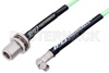 SMA Male Right Angle to N Female Bulkhead Low Loss Cable Using PE-P142LL Coax, RoHS