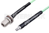 SMA Female to N Female Bulkhead Low Loss Cable Using PE-P142LL Coax, RoHS