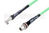 SMA Male Right Angle to N Female Bulkhead Low Loss Test Cable Using PE-P300LL Coax