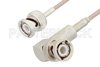 BNC Male to BNC Male Right Angle Cable Using 75 Ohm RG179 Coax