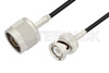 N Male to BNC Male Cable Using RG174 Coax