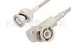 BNC Male to BNC Male Right Angle Cable Using RG316 Coax