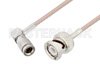 1.0/2.3 Plug Right Angle to BNC Male Cable Using RG316 Coax