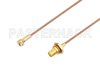 Snap-On MMBX Plug Right Angle to Reverse Polarity SMA Female Bulkhead Cable Using RG178 Coax