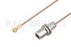 Snap-On MMBX Plug Right Angle to N Female Bulkhead Cable Using RG178 Coax