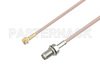 Snap-On MMBX Plug Right Angle to Reverse Polarity SMA Female Bulkhead Cable Using RG316 Coax