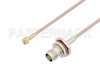 Snap-On MMBX Plug Right Angle to TNC Female Bulkhead Cable Using RG316 Coax