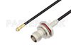 Snap-On MMBX Plug to TNC Female Bulkhead Cable Using RG174 Coax