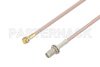 Snap-On MMBX Plug Right Angle to SMA Female Bulkhead Cable Using RG316-DS Coax