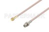 Snap-On MMBX Plug Right Angle to SMA Female Cable Using RG316-DS Coax