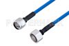 Plenum N Male to 4.1/9.5 Mini DIN Male Low PIM Cable Using SPP-250-LLPL Coax , LF Solder