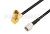 SMA Male to SSMC Plug Right Angle Low Loss Cable Using LMR-100 Coax