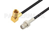 SMA Female to SSMC Plug Right Angle Low Loss Cable Using LMR-100 Coax