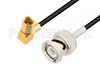 BNC Male to SSMC Plug Right Angle Low Loss Cable Using LMR-100 Coax