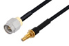 SMA Male to SSMC Jack Bulkhead Cable Using PE-SR405FLJ Coax