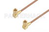 SSMC Plug Right Angle to SSMC Plug Right Angle Cable Using RG178 Coax